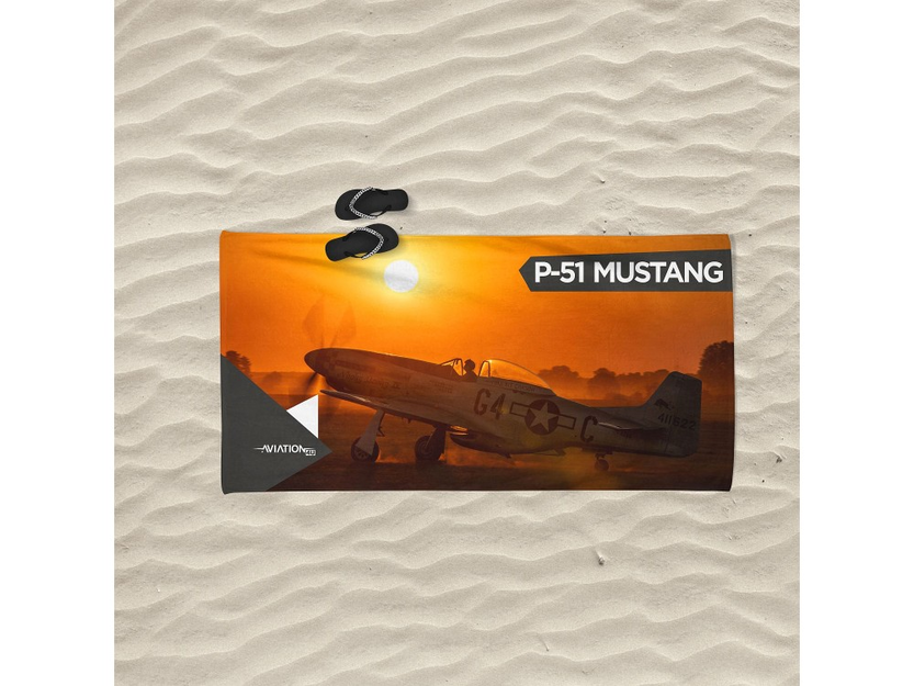 Beach towel P-51 Mustang